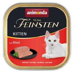 ALL FOR CATS Animonda Vom Feinsten Cat Kitten S Hovězím Masem Tác 100G