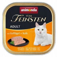 ALL FOR CATS Animonda Vom Feinsten Cat Adult S Drůbeží A Telecím Tácem 100G