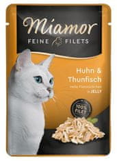 ALL FOR CATS Miamor Feine Filets Kuře & Tuňák Sáček 100G