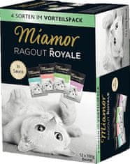 ALL FOR CATS Miamor Ragout Royale Mix Omáčka - 4 Příchutě Sáčky 12X100G