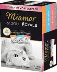 ALL FOR CATS Miamor Ragout Royale Mix Želé - Krůta, Losos, Telecí Sáčky 12X10