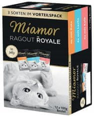 ALL FOR CATS Miamor Ragout Royale Mix Želé - Krůta, Losos, Telecí Sáčky 12X10