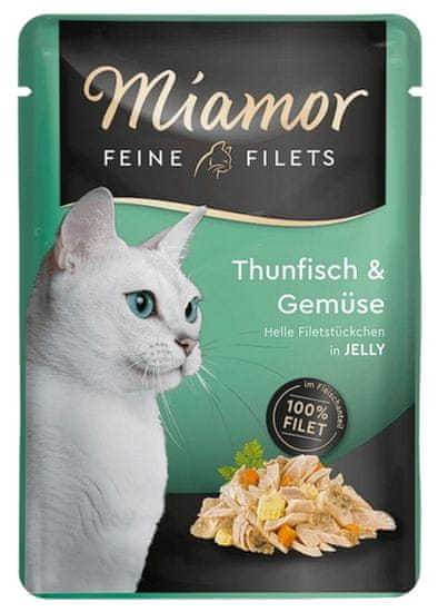ALL FOR CATS Miamor Feine Filets Tuňák & Zeleninový Sáček 100G