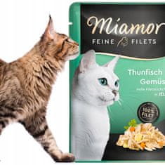 ALL FOR CATS Miamor Feine Filets Tuňák & Zeleninový Sáček 100G