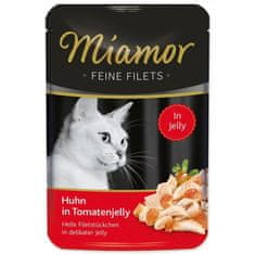 ALL FOR CATS Miamor Feine Filets Kuře & Želé Rajčatový Sáček 100G