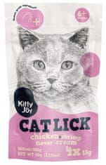 ALL FOR CATS Kitty Joy Cat Lick Kuře & Krevety Cream 4X15G