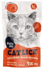 ALL FOR CATS Kitty Joy Cat Lick Kuřecí Krém 4X15G
