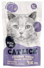 ALL FOR CATS Kitty Joy Cat Lick Kuře & Hřebeny Cream 4X15G