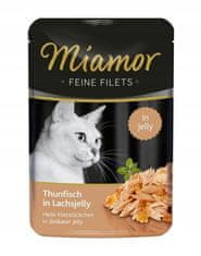 ALL FOR CATS Miamor Feine Filets Tuňák & Želé Lososový Sáček 100G