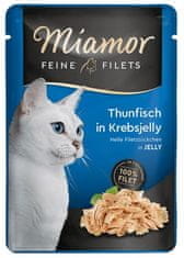 ALL FOR CATS Miamor Feine Filets Tuňák & Želé Krabí Sáček 100G