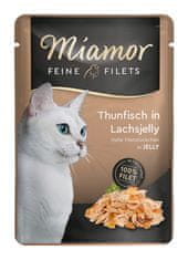 ALL FOR CATS Miamor Feine Filets Tuňák & Želé Lososový Sáček 100G