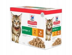 ALL FOR CATS Hill's Science Plan Feline Kitten Multipack Kuře + Krůta Sáčky 12X85G