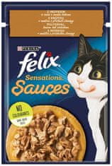 ALL FOR CATS Felix Sensations Sauces Surprise Krůta Ve Slaninové Omáčce Sáček 85G