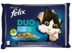 ALL FOR CATS Felix Fantastic Duo Hostina Oceánu Želé Sáčky 4X85G