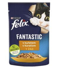 ALL FOR CATS Felix Fantastic Kuře V Želé Sáček 85G