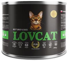 ALL FOR CATS Lovcat Best Turkey & Duck Konzerva 200G