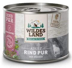 ALL FOR CATS Wildes Land Cat Classic Adult Rind Pur 200G Plechovka