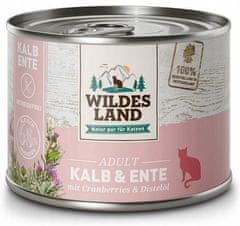 ALL FOR CATS Wildes Land Cat Classic Adult Kalb & Ente Konzerva 200G