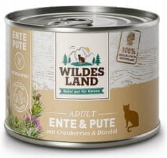 ALL FOR CATS Wildes Land Cat Classic Adult Ente & Pute Konzerva 200G