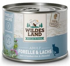 ALL FOR CATS Wildes Land Cat Classic Adult Forelle & Lachs Konzerva 185G