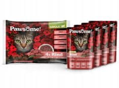 ALL FOR CATS Pawsome Adult Rind - Hovězí Sáčky 4X85G