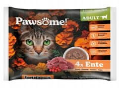 ALL FOR CATS Pawsome Adult Ente - Kachní Sáčky 4X85G