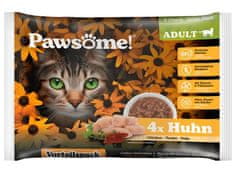 ALL FOR CATS Pawsome Adult Huhn - Kuřecí Sáčky 4X85G