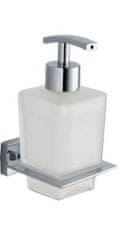 AQUALINE  APOLLO dávkovač mýdla, 200ml, mléčné sklo, chrom - 1416-19
