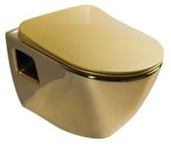 Creavit  PAULA závěsná WC mísa, 35,5x50cm, zlatá - TP325-AK00