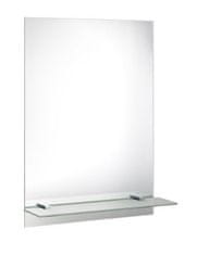 AQUALINE  Zrcadlo s otvory pro polici 50x70cm, včetně závěsů - 22429
