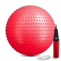 Hs Hop-Sport Gymnastický míč s výčnělky 65cm červený
