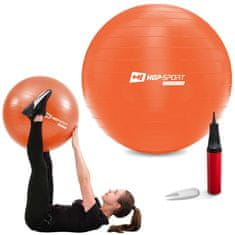 Hs Hop-Sport Gymnastický míč fitness 65cm s pumpou - oranžový