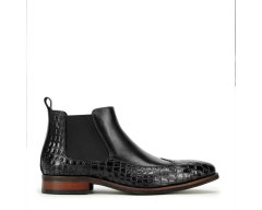 Wittchen Pánské kožené boty s motivem krokodýli kůže