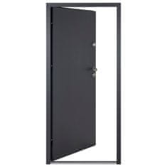 Vidaxl Vchodové dveře antracitové 100 x 200 cm hliník