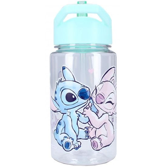 Vadobag Plastová láhev na pití Lilo & Stitch s brčkem