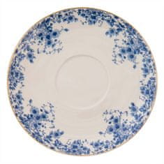Clayre & Eef porcelánový šálek s podšálkem BLUE FLOWERS 200 ml