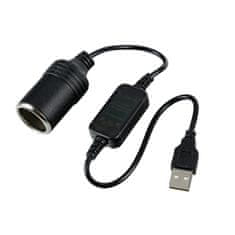 LAMPA Měnič z USB na autozásuvku 12V