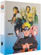 CurePink Kroužkový pořadač se spojovací svorkou Naruto Shippuden: Lordi Hokage (28 x 32 x 7 cm)