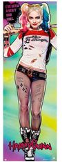 CurePink Plakát na dveře Suicide Squad: Harley Quinn (53 x 158 cm)