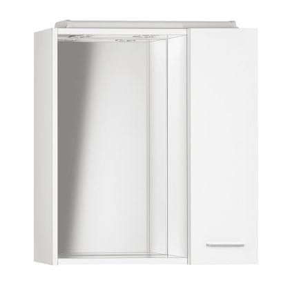 AQUALINE  ZOJA/KERAMIA FRESH galerka s LED osvětlením, 60x60x14cm, pravá, bílá - 45022