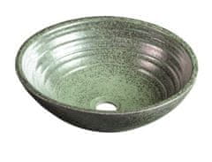SAPHO  ATTILA keramické umyvadlo, průměr 43cm, zelená měď - DK006