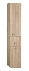 AQUALINE  ZOJA/KERAMIA FRESH skříňka vysoká s košem 35x184x29cm, dub platin - 51232