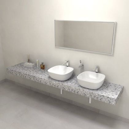 SAPHO  TAILOR rockstone deska 220x50 cm, provedení límce C - TR220C