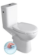 SAPHO  HANDICAP WC kombi zvýšený sedák, Rimless, zadní odpad, bílá - K11-0221