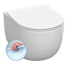 KERASAN  FLO závěsná WC mísa, Rimless, 37x54cm, bílá - 311101