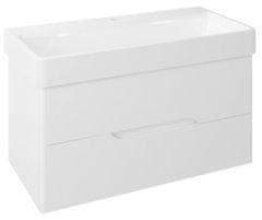 SAPHO  MEDIENA umyvadlová skříňka 96,5x50,5x48,5cm, bílá mat/bílá mat - MD100