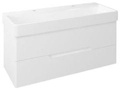 SAPHO  MEDIENA umyvadlová skříňka 117x50,5x48,5cm, bílá mat/bílá mat - MD120