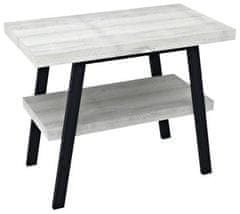 SAPHO  TWIGA umyvadlový stolek 80x72x50 cm, černá mat/dub starobílý - VC442-80-5