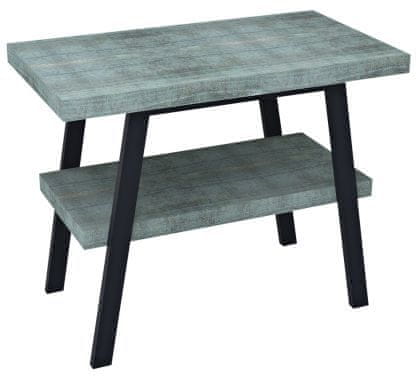 SAPHO  TWIGA umyvadlový stolek 80x72x50 cm, černá mat/aquamarine - VC442-80-6