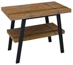 SAPHO  TWIGA umyvadlový stolek 100x72x50 cm, černá mat/old wood - VC442-100-8